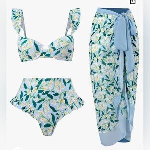 Women's Bikini Set with Beach Cover Up
